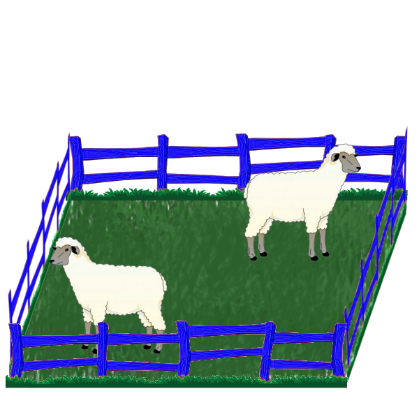 2sheepBluePen